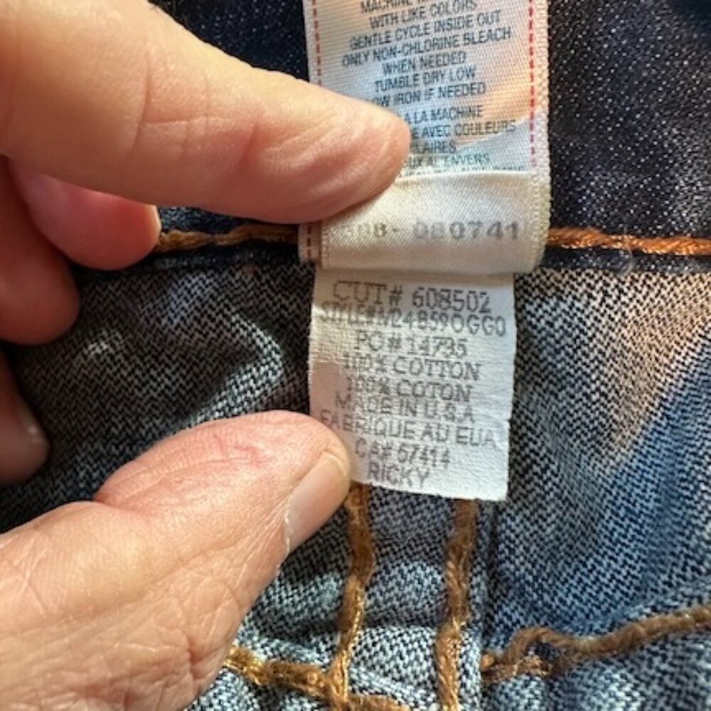 True Religion Vintage Ricky Super T Jeans - Men's 34x33 -Thick Stitch, USA - EUC - Picture 16 of 16